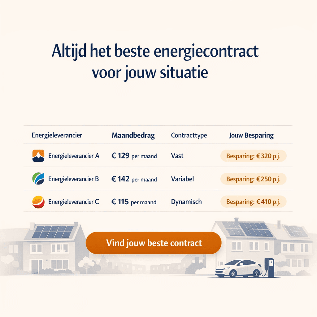 Altijd het beste energiecontract voor jouw situatie