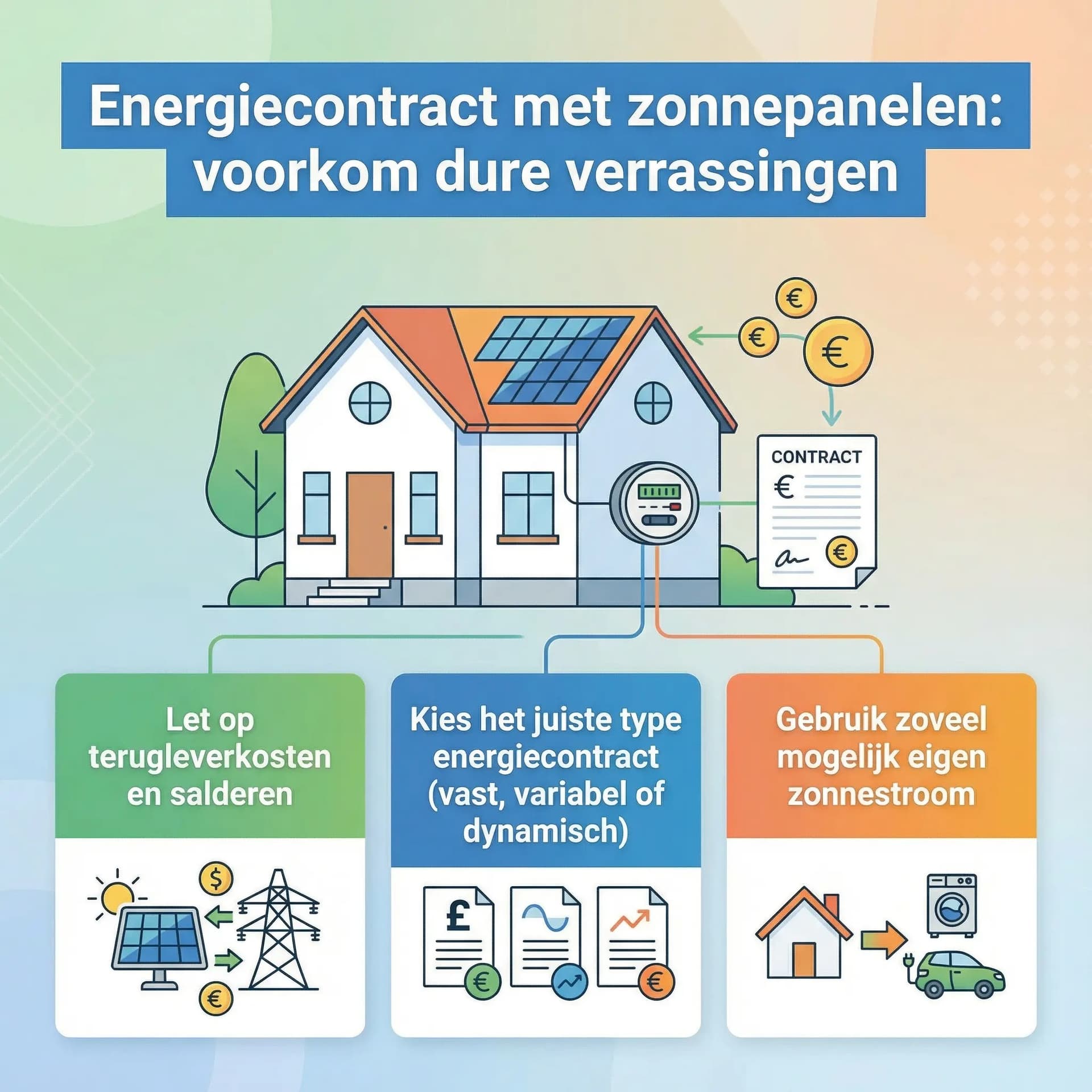 Energiecontract met zonnepanelen